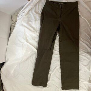 Womens Sz 6 J Crew Olive Green Pants Mid Rise RN77388 Made in Taiwan 28x29